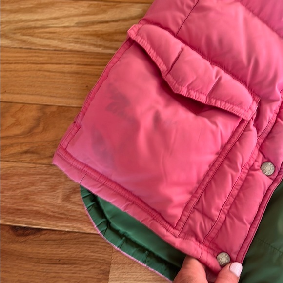 J. Crew Pink  and Green Puffer Vest - Picture 2 of 16